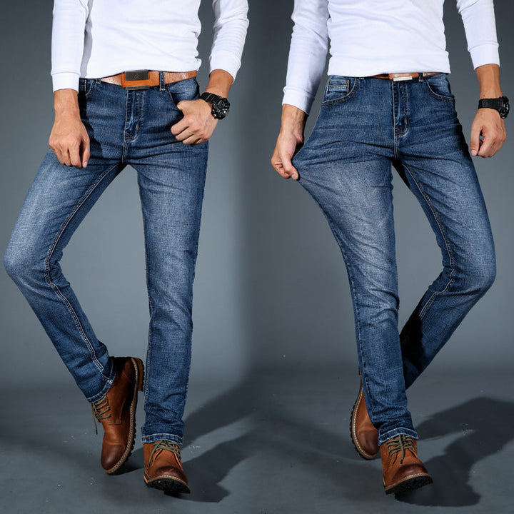Owen Schmal Geschnittene Stretch-Jeans